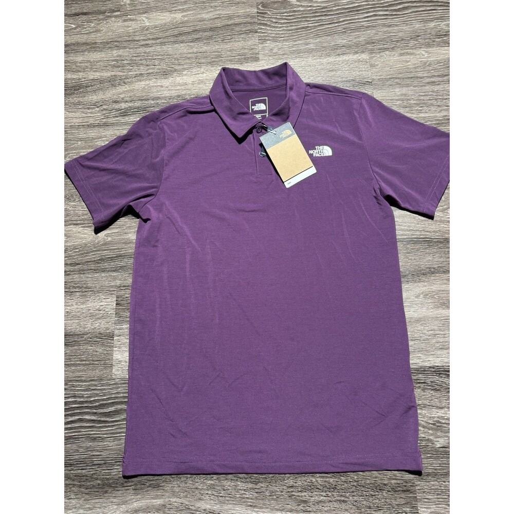 THE NORTH FACE FlashDry XD Polo Shirt Mens Small Plum Purple Tech Quick Dry